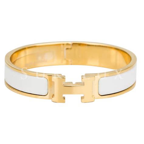 hermes clic clac white gold|hermes clic clac price.